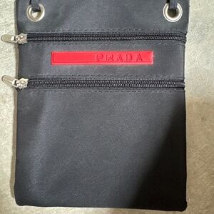 Vintage red label Prada cross body bag